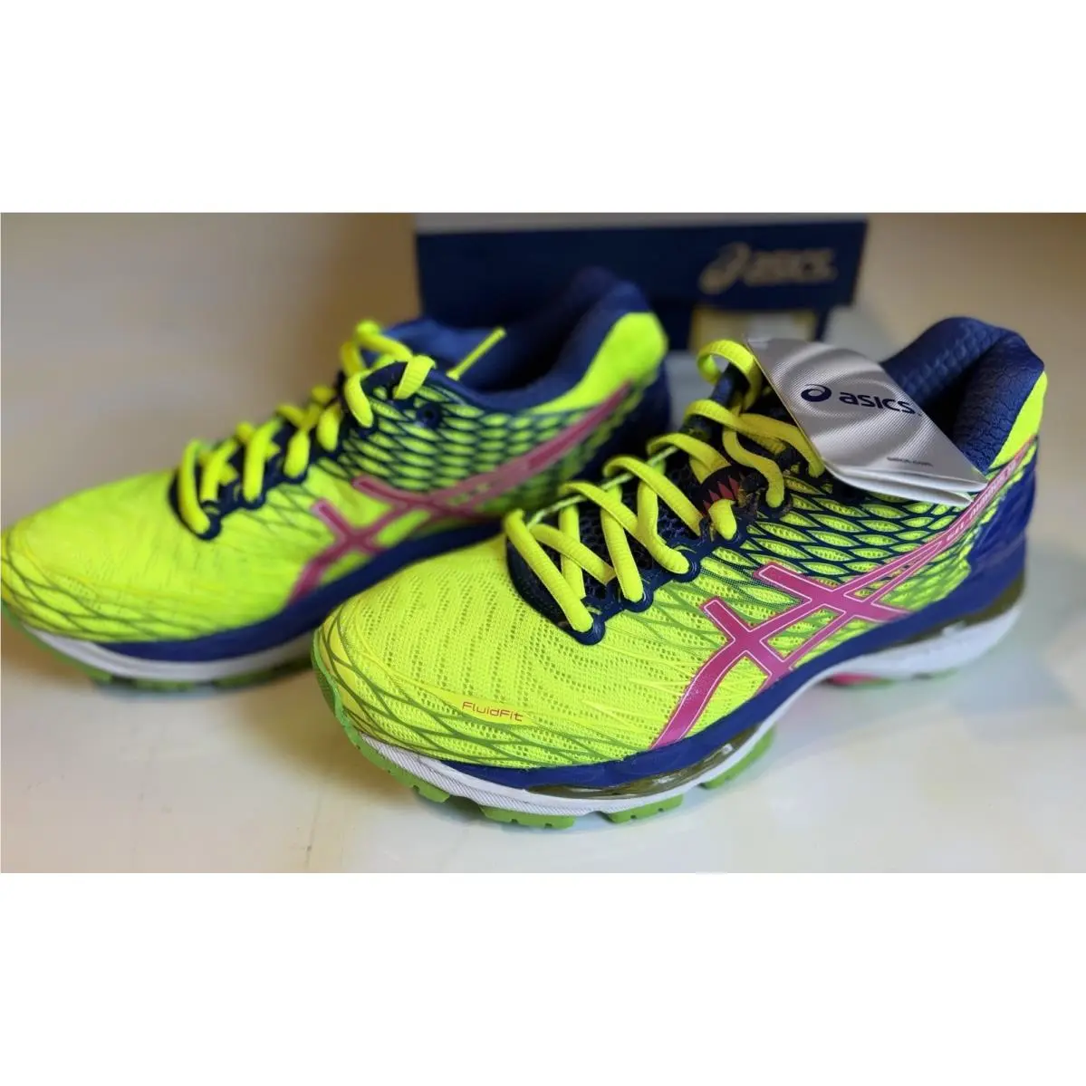 Asics shoes - ASICS GEL-Nimbus - T650N 0735 - Blue, Neon Yellow, Pink (UPC: 0889436154866) 1