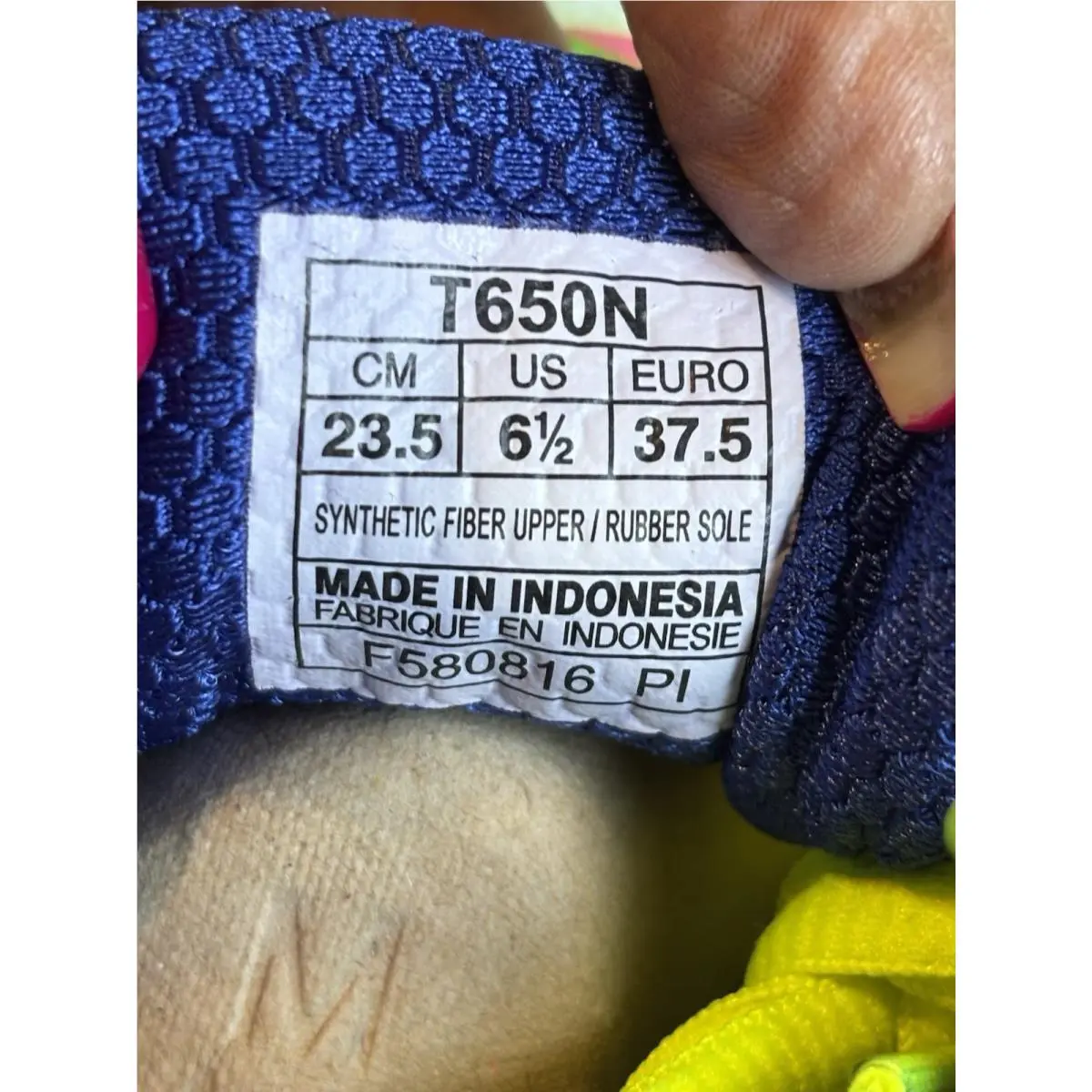 Asics shoes - ASICS GEL-Nimbus - T650N 0735 - Blue, Neon Yellow, Pink (UPC: 0889436154866) 5