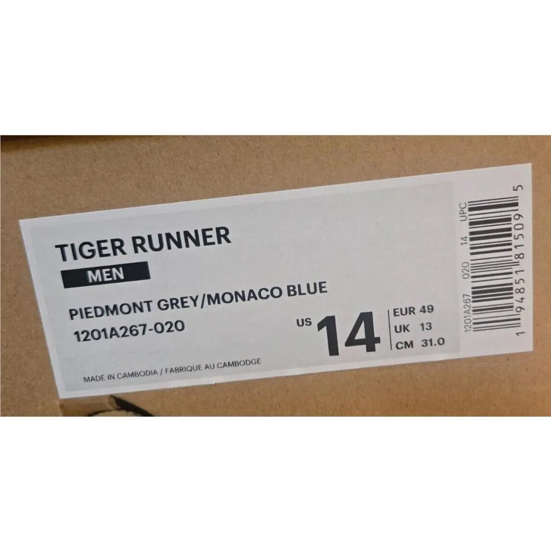 Asics shoes - ASICS Tiger Runner - Tiger Runner - 1201A267-020 - Piedmont Grey/Monaco Blue (UPC: 194851815095) 7