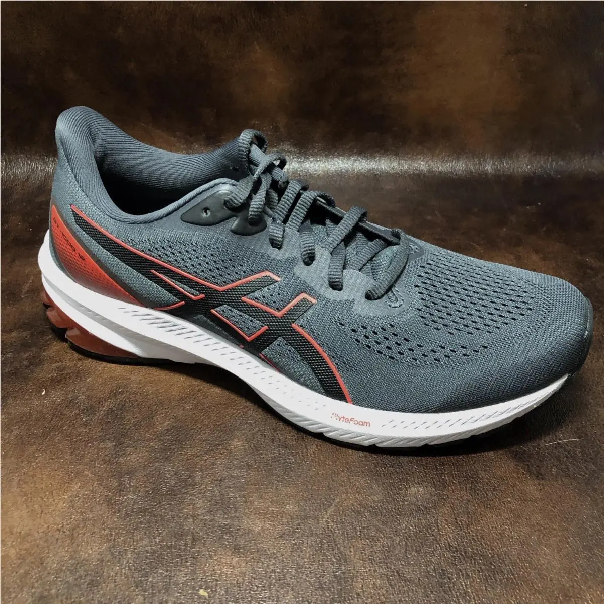 Asics GT-1000 12 Carrier Grey True Red Men`s Sz 8 /41.5 Shoes Sneakers Athletic