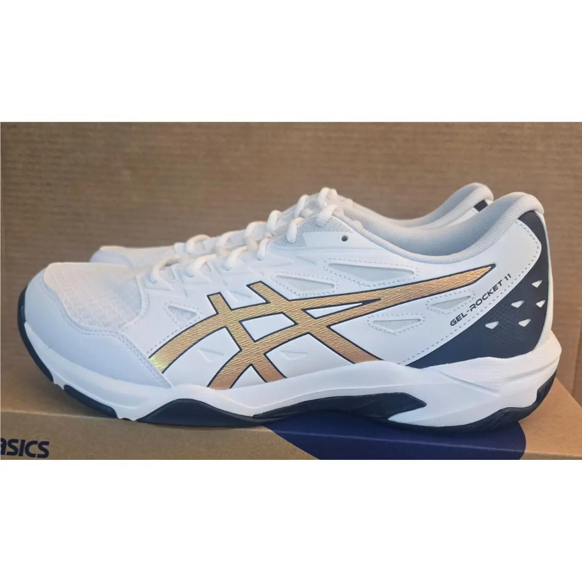 Asics shoes - Gel-Rocket 11 - White/Pure Gold (UPC: 197298338844) 3