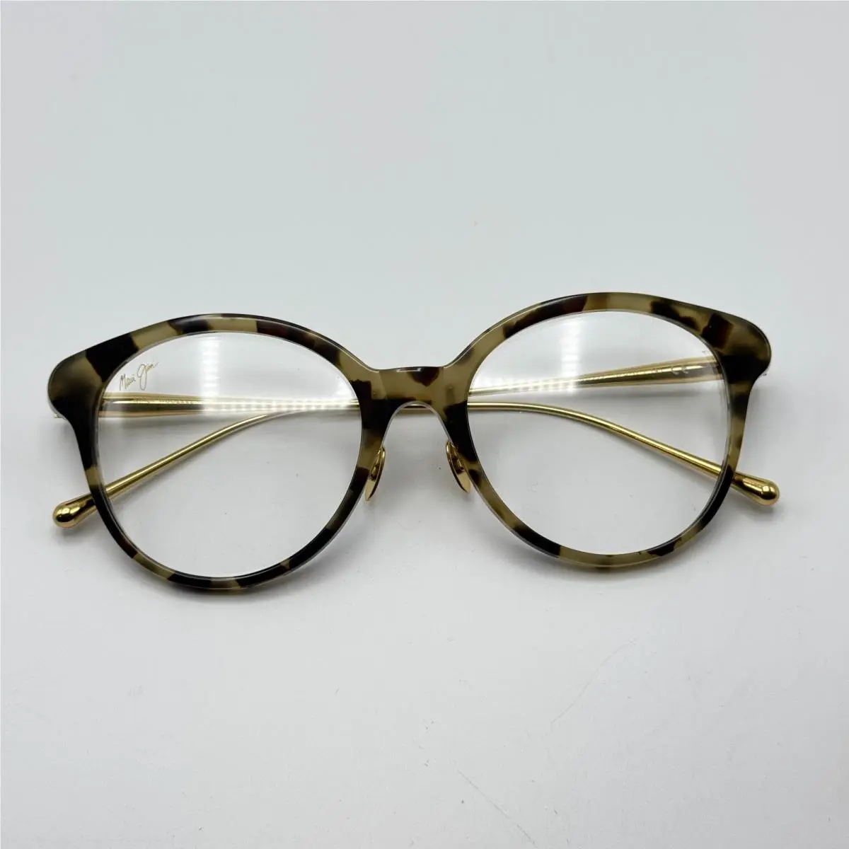 Maui Jim Eyeglasses Frames MJO2222-01 Tortoise Gold Round 52-20-145