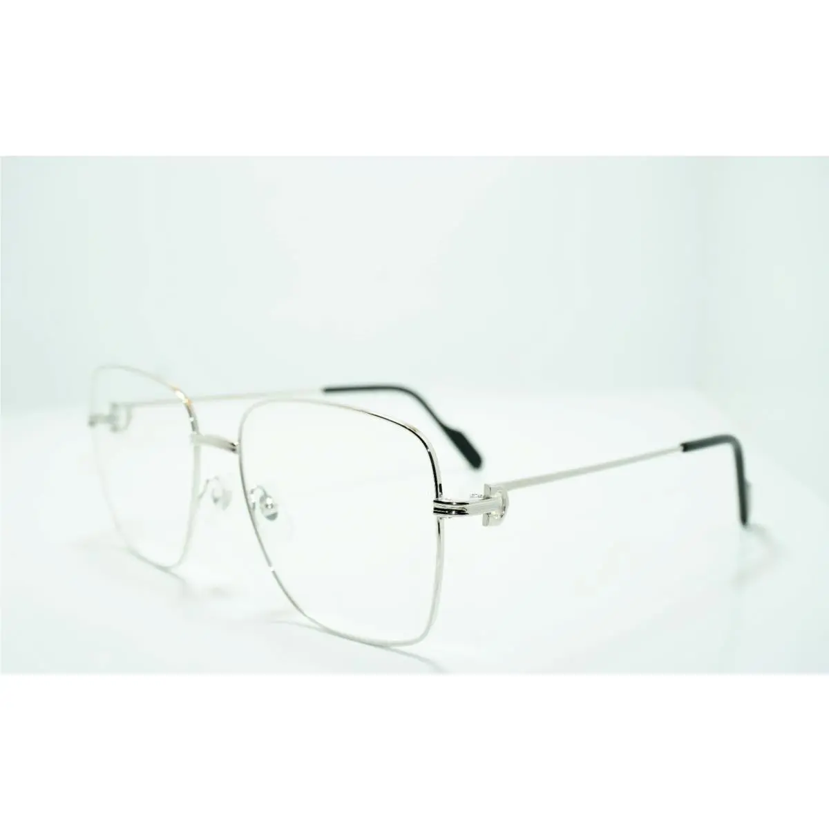 Cartier CT02530 001 Eyeglasses Frame 56-17 140 Silver Transparent