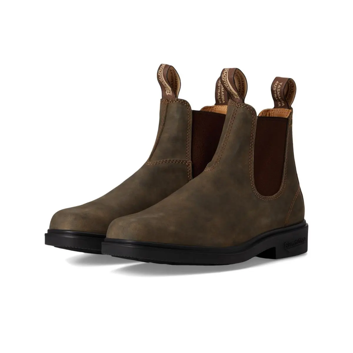 Blundstone BL1306 Dress Chelsea Boots Rustic Brown Men`s 9 Women`s 11 Leather