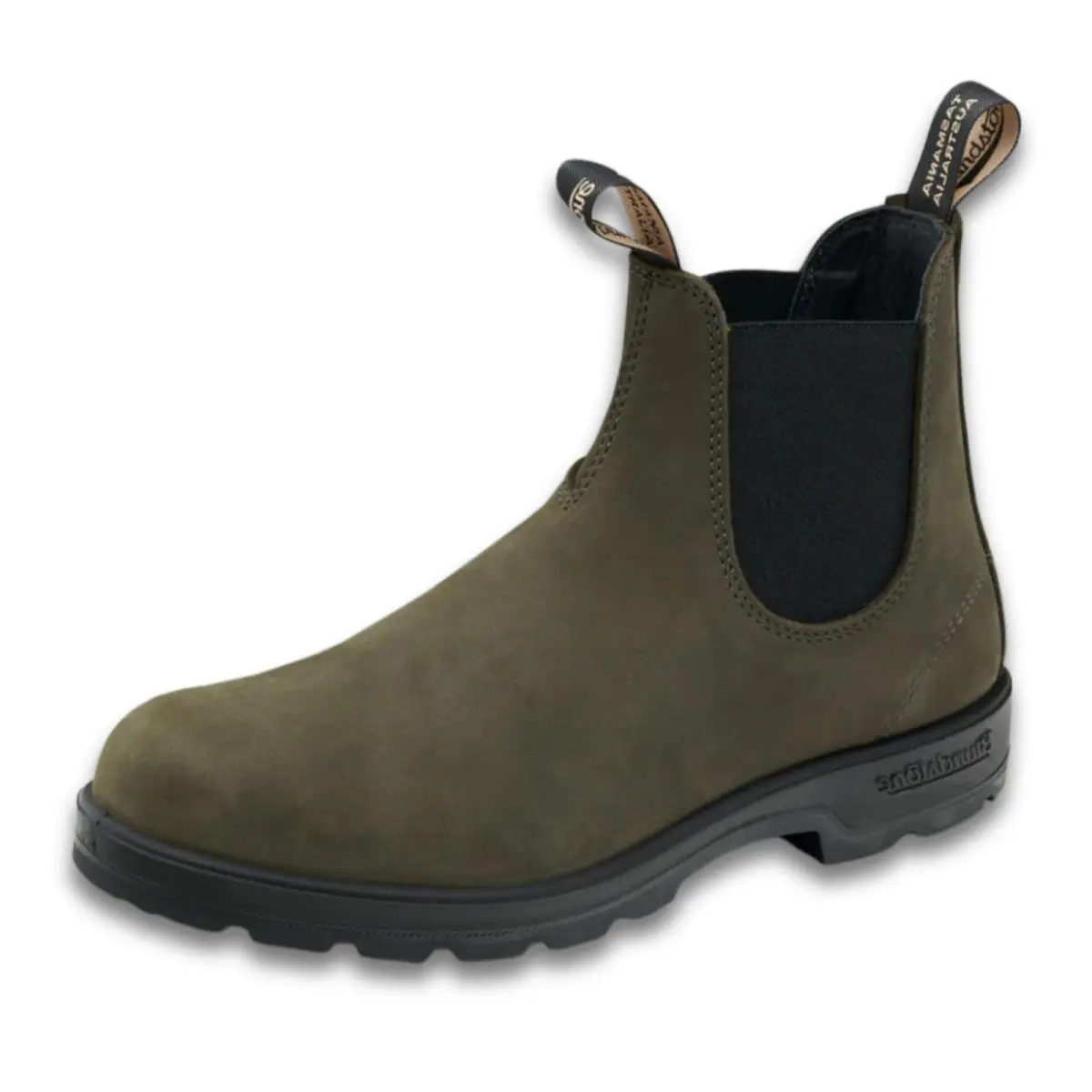 Blundstone 2442 Classic Chelsea Boots Forest Green Nubuck Men`s US 12
