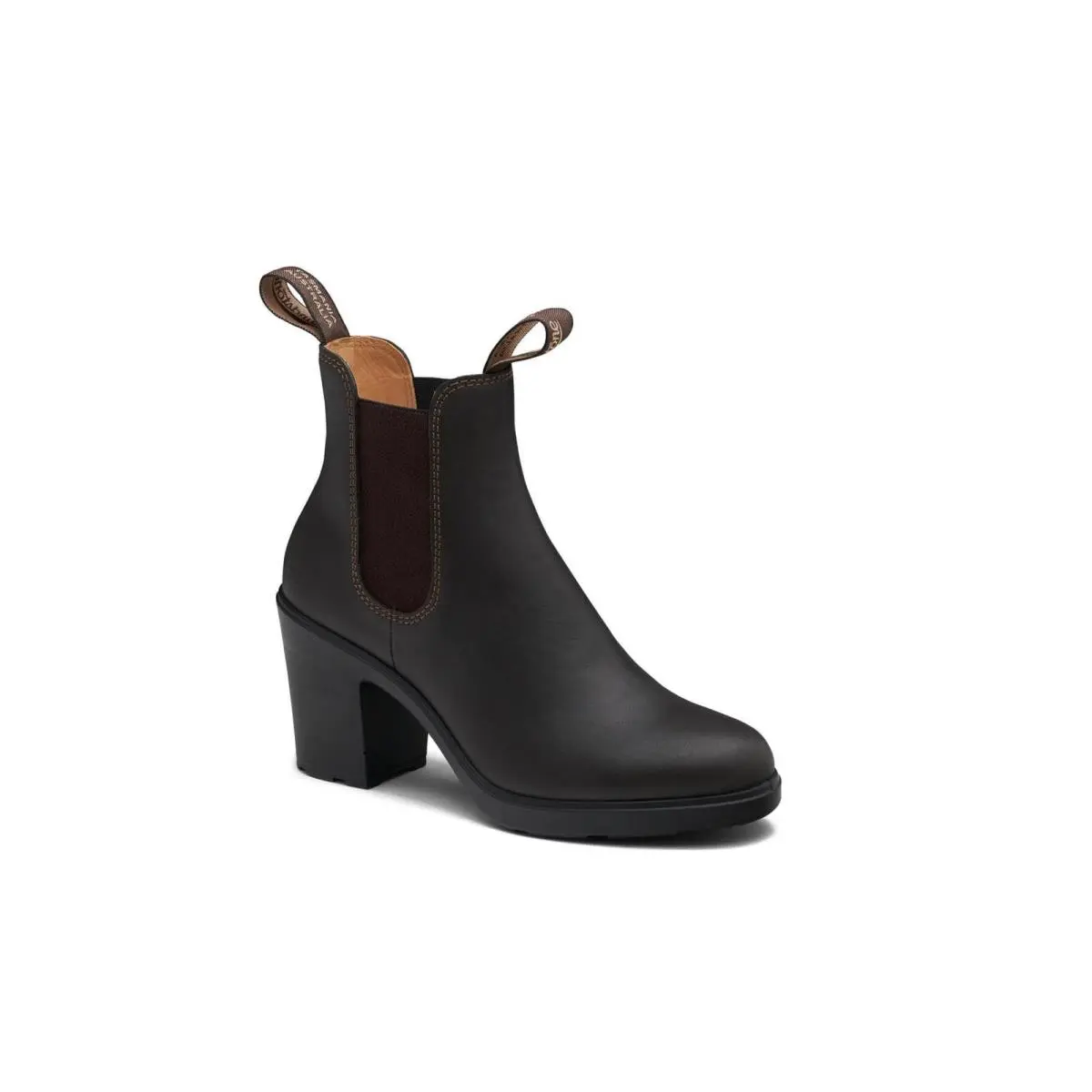 Blundstone BL2366 Block Heeled Chelsea Boots Brown Women`s US 9.5 Leather