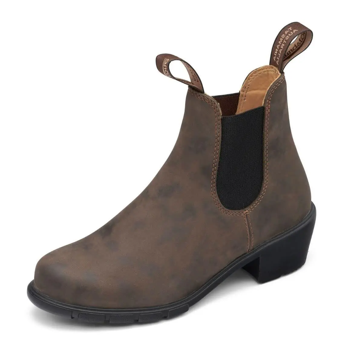 Blundstone BL1677 Heeled Chelsea Boots Rustic Brown Women`s US 8.5