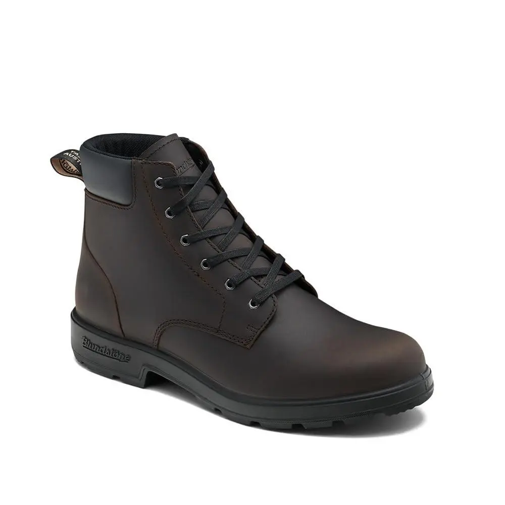 Blundstone 2428 Leather Lace Up Boots Brown Unisex Men`s 5 Women`s 7