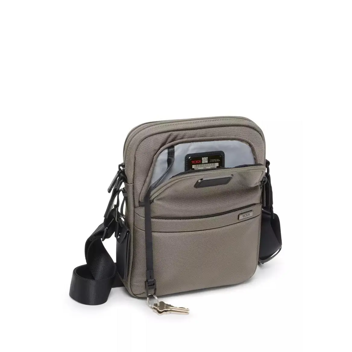 Tumi Alpha Medium Crossbody Grey Alloy Fxt Ballistic Nylon Travel Men`s