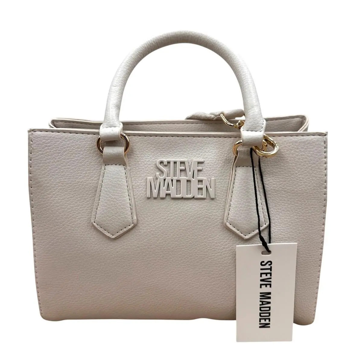 Steve Madden Pebbled 10 x 7.5 Leather Satchel Accents Matching Wallet