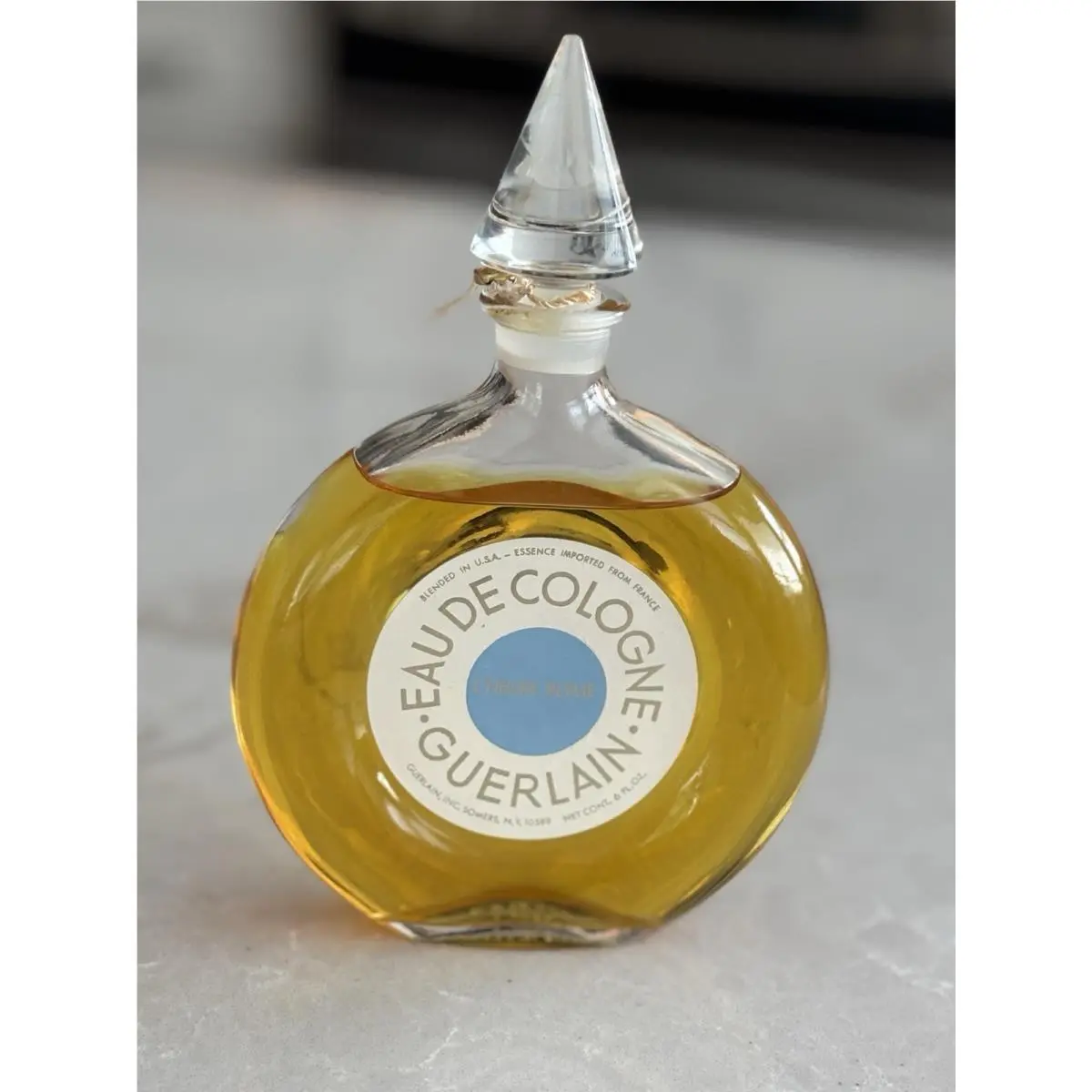 Vintage Guerlain L`heure Bleue Eau de Cologne Splash Large Size 6 fl oz