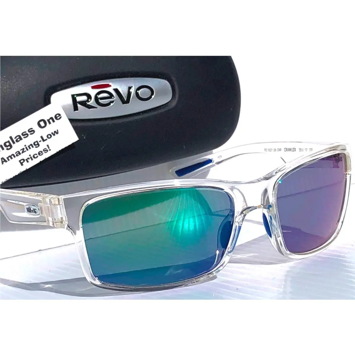 Revo Crawler Crystal Clear Photochromic Evergreen Len Sunglass 1027 09 Gnp