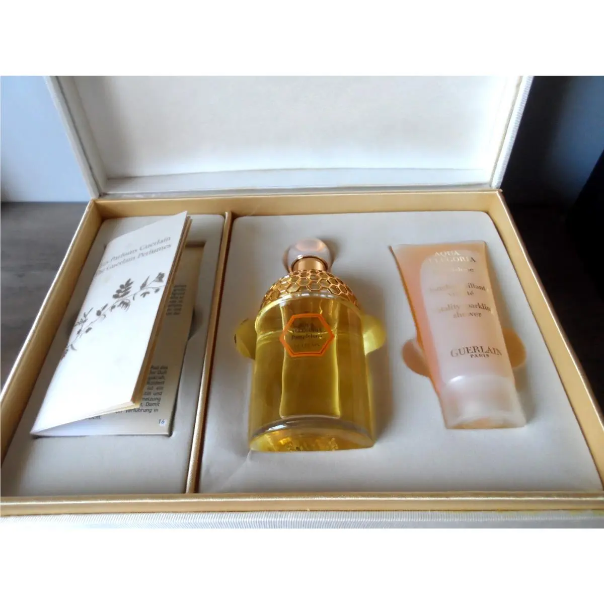 Guerlain Aqua Allegoria Pamplelune Set 4.2 oz Edt Spray + 1.7 oz Shower Gel Vintage