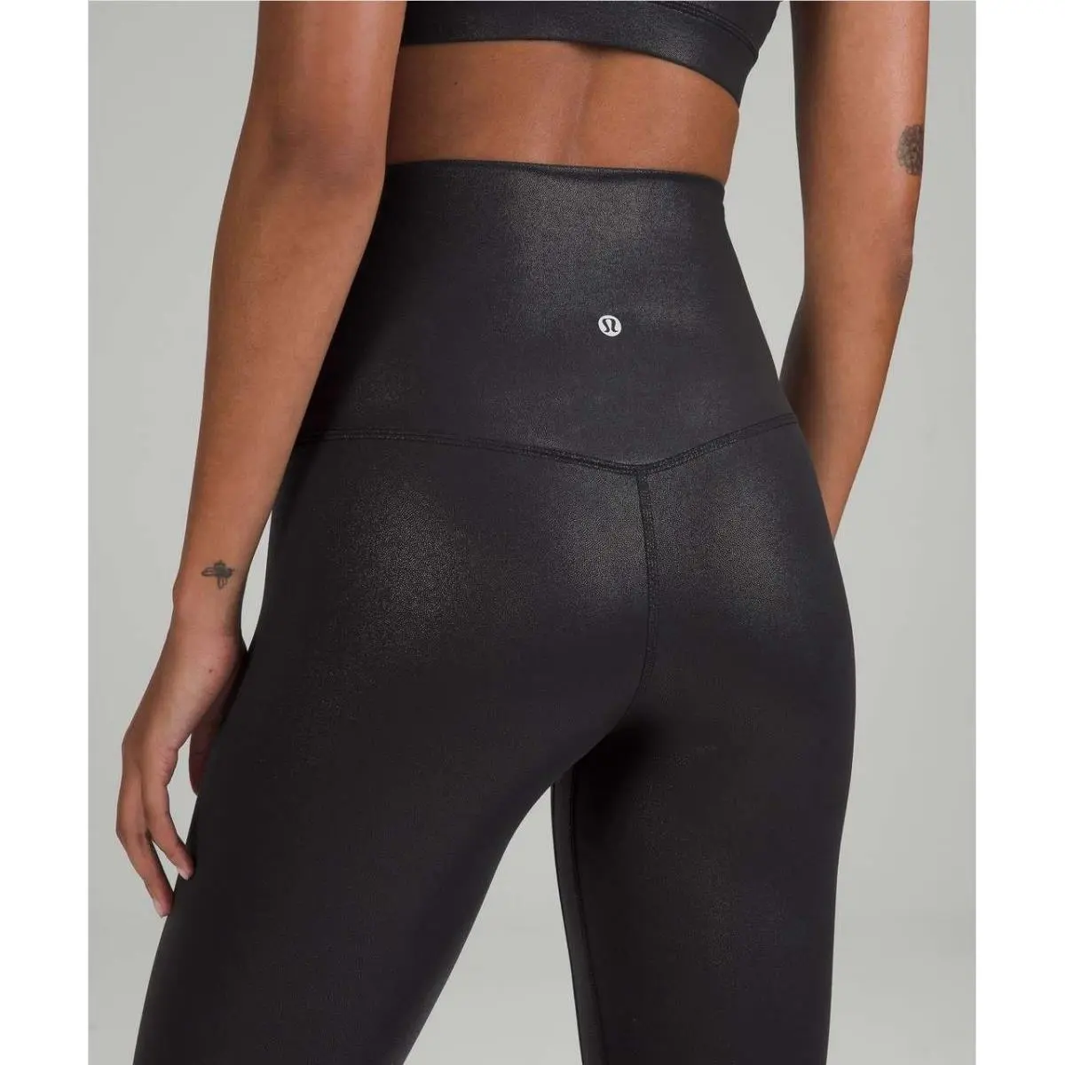 Lululemon Align Super-hr Pant 25 Shine Radiate Foil Print Black 6