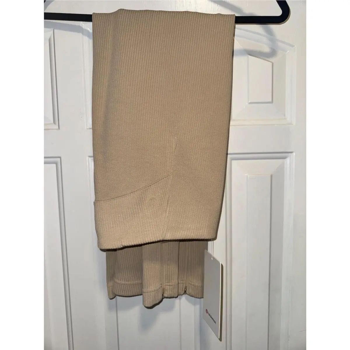 Lululemon Ribbed Softstreme Zip Leg High Rise Crop Pant Size 10 Trench Trnh