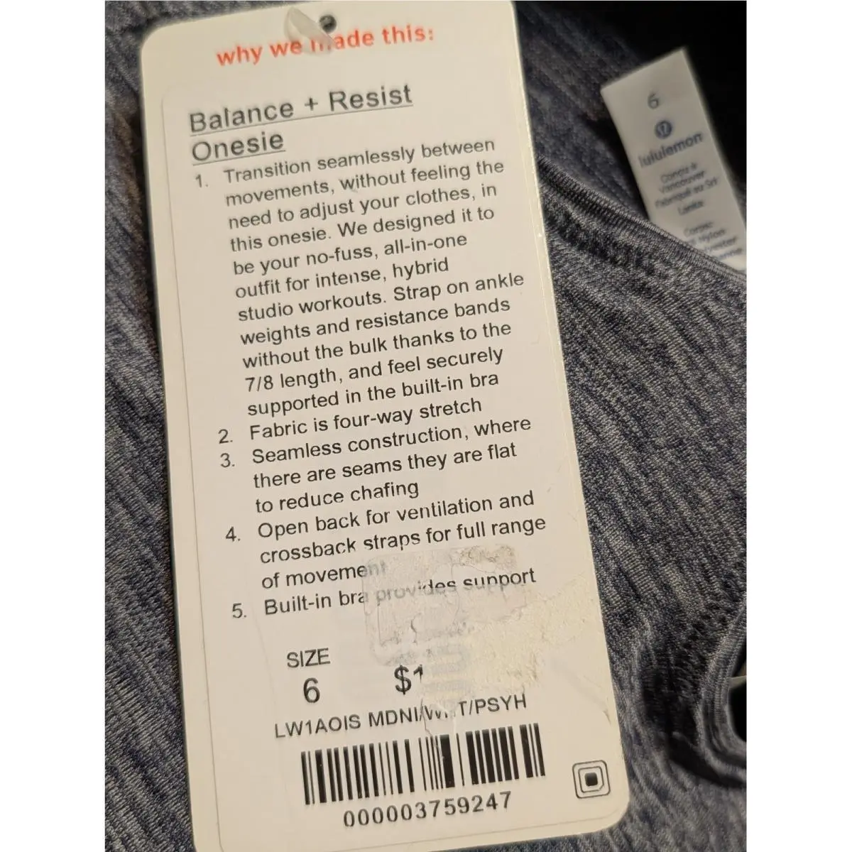 Lululemon clothing - Blue 2