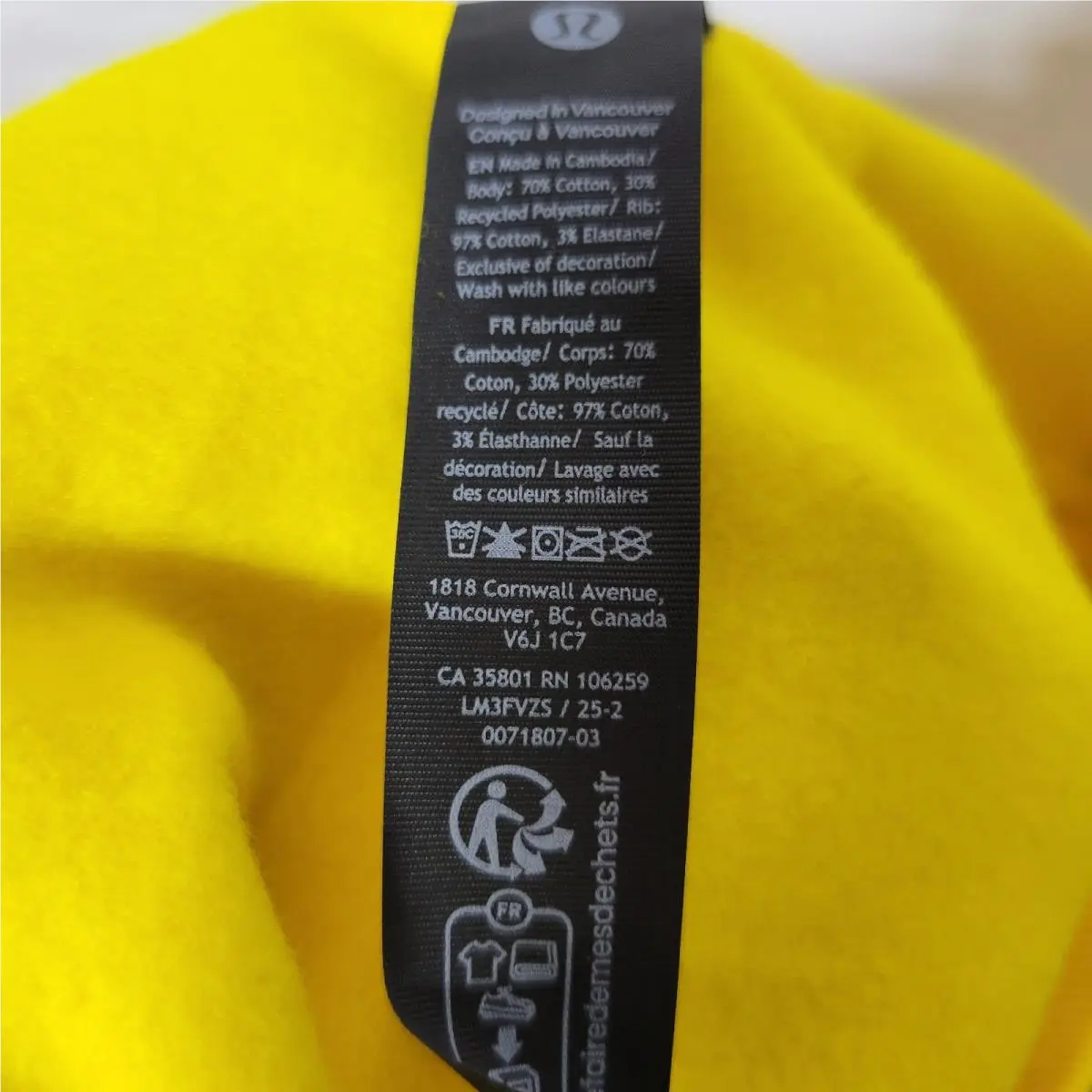 Lululemon clothing - Yellow 3
