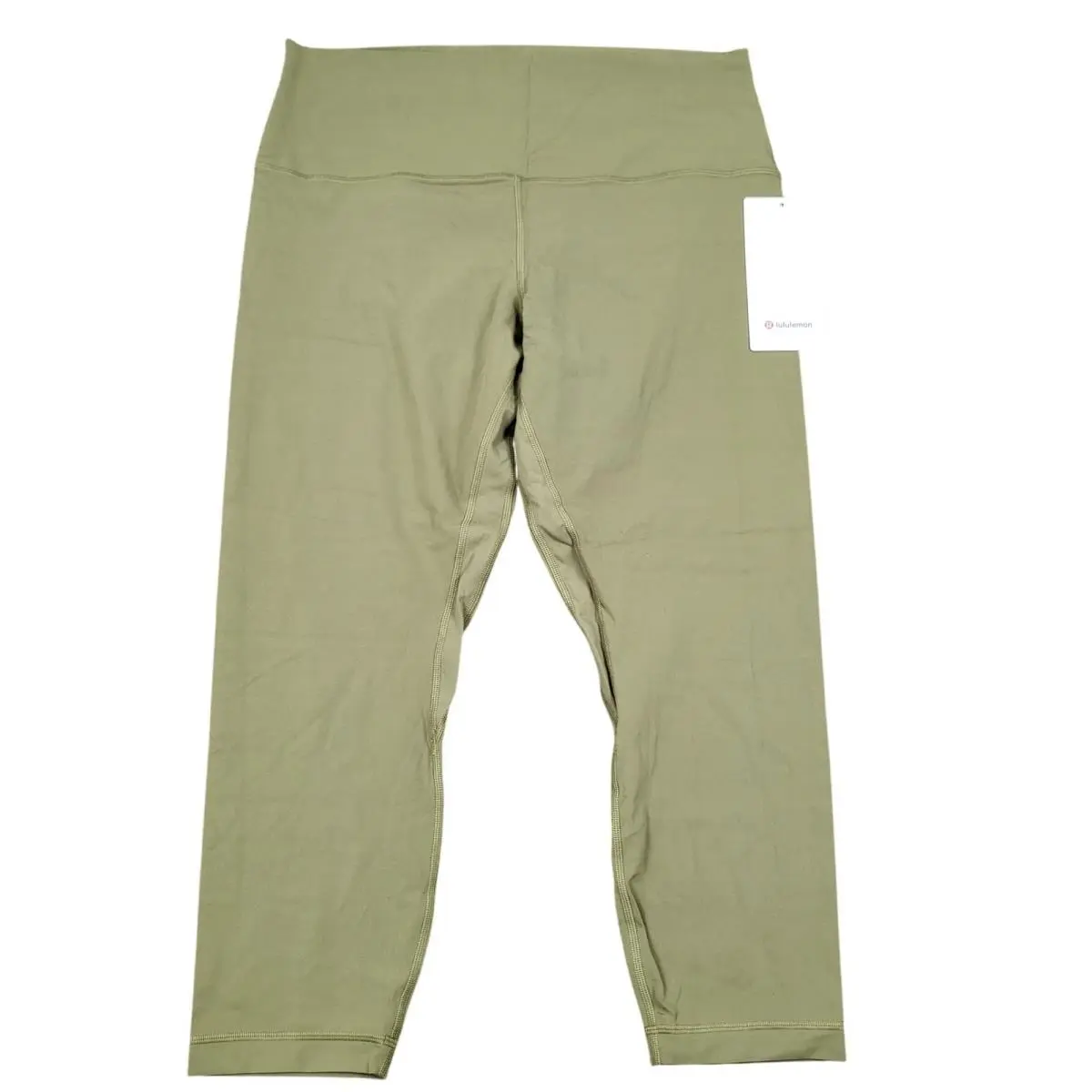 Lululemon Align HR Crop 23 Women 14 Bronze Green Nulu Leggings LW6BQZS