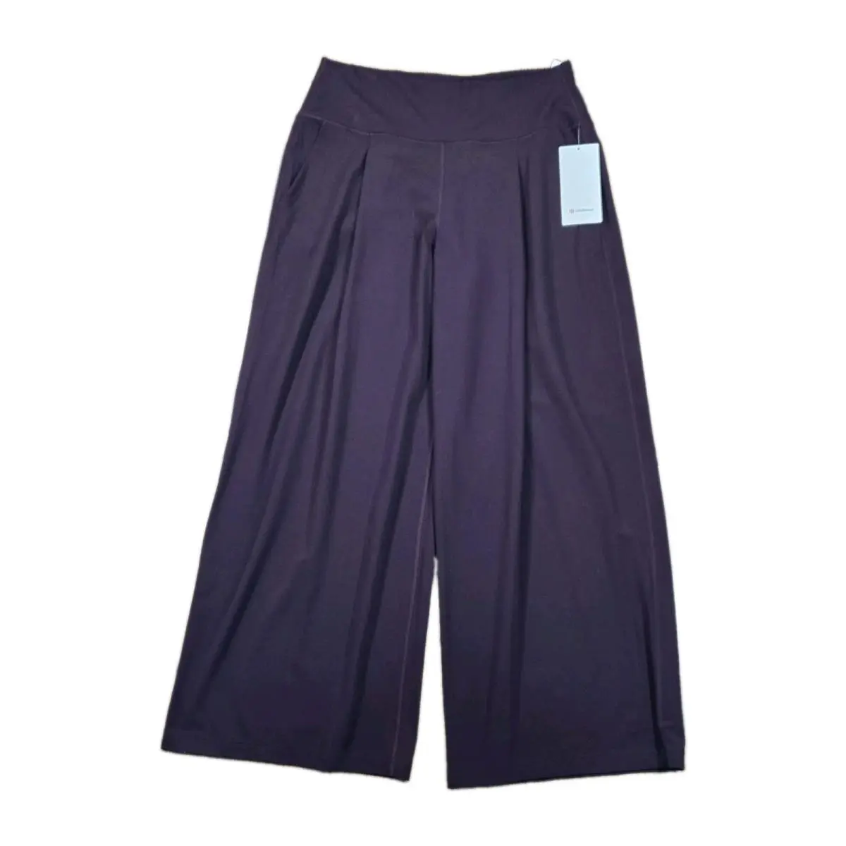 Lululemon Align Palazzo Front Pleat Pockets Purple Pant Sz 14 W5GRFR