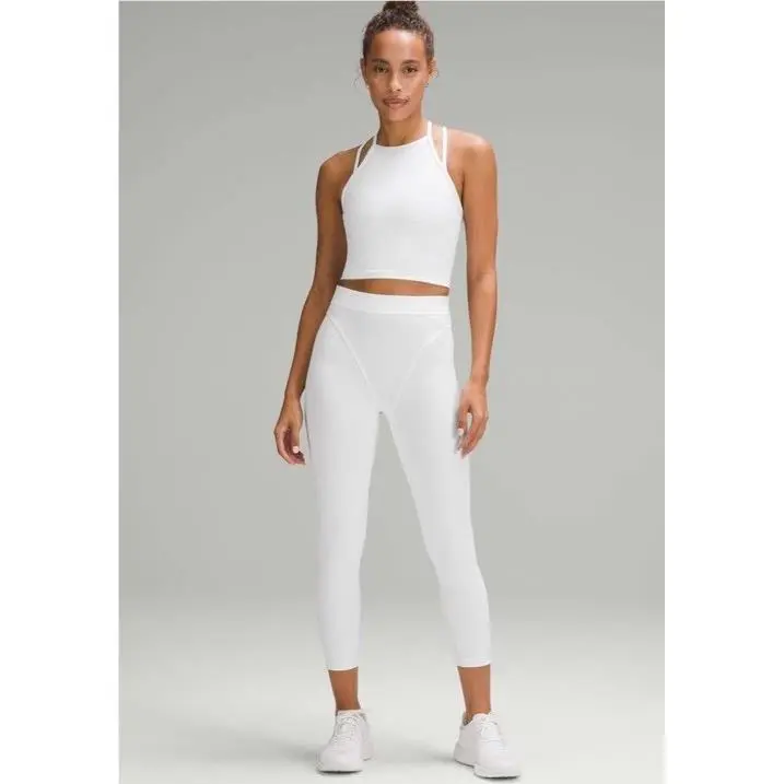 Lululemon Wunder Train Aerobic High-rise Tights 25 Length White Sz 4