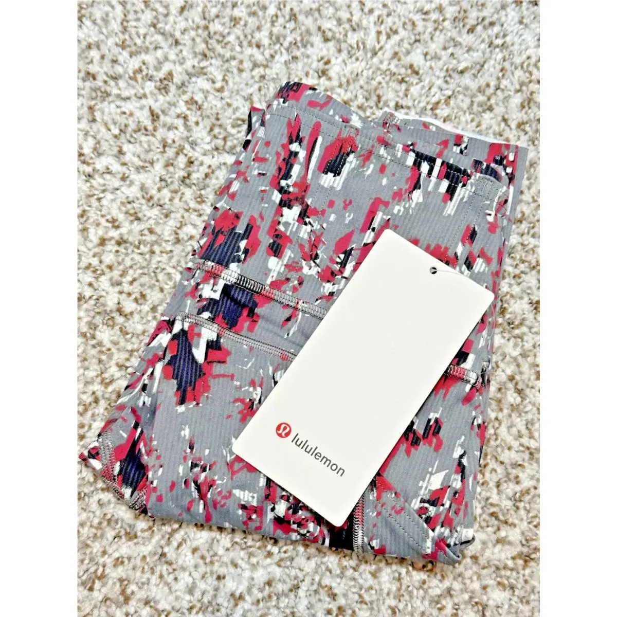 Lululemon Fast Free High Rise Tight 25 Floral Flux Multi Size 2 Red Pockets