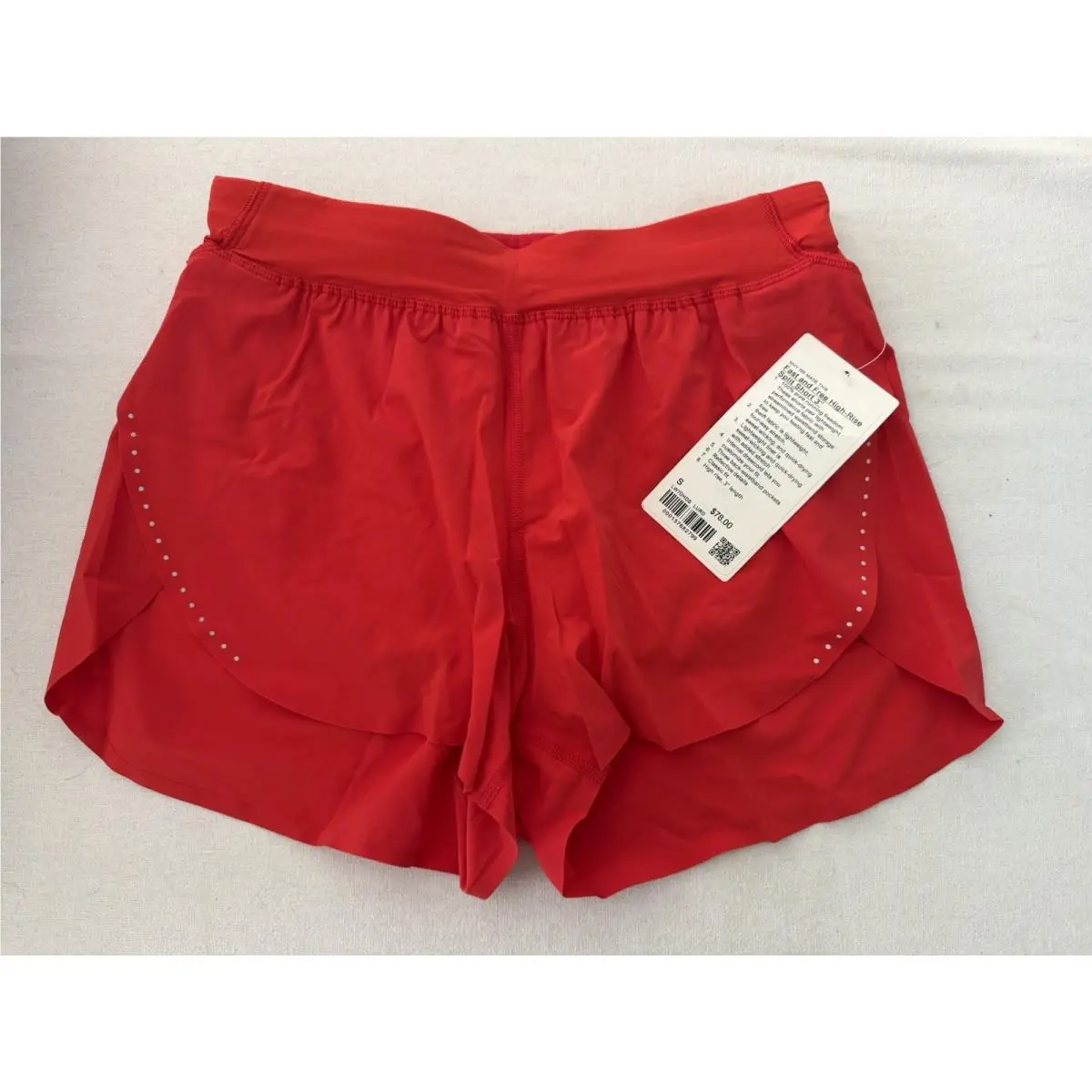Lululemon Fast and Free High-rise 3 Split Shorts Size Small Love Red