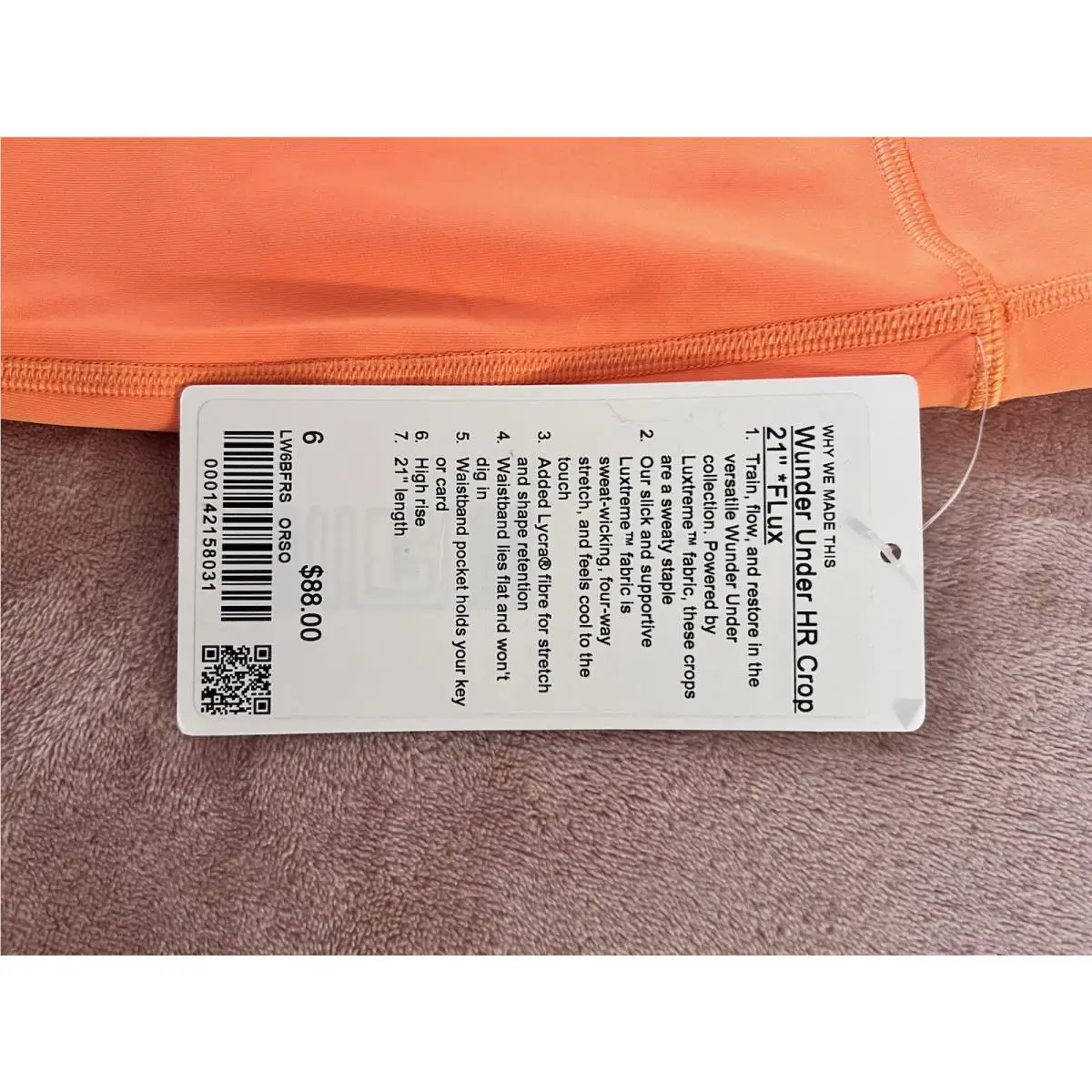Lululemon clothing - Orange 4