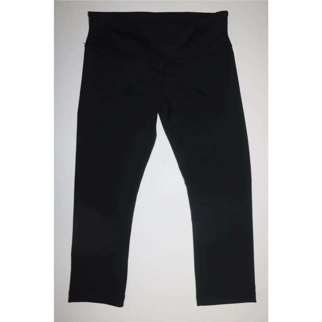 Lululemon Women`s Black Wunder Under Crop HR Pants Size 8