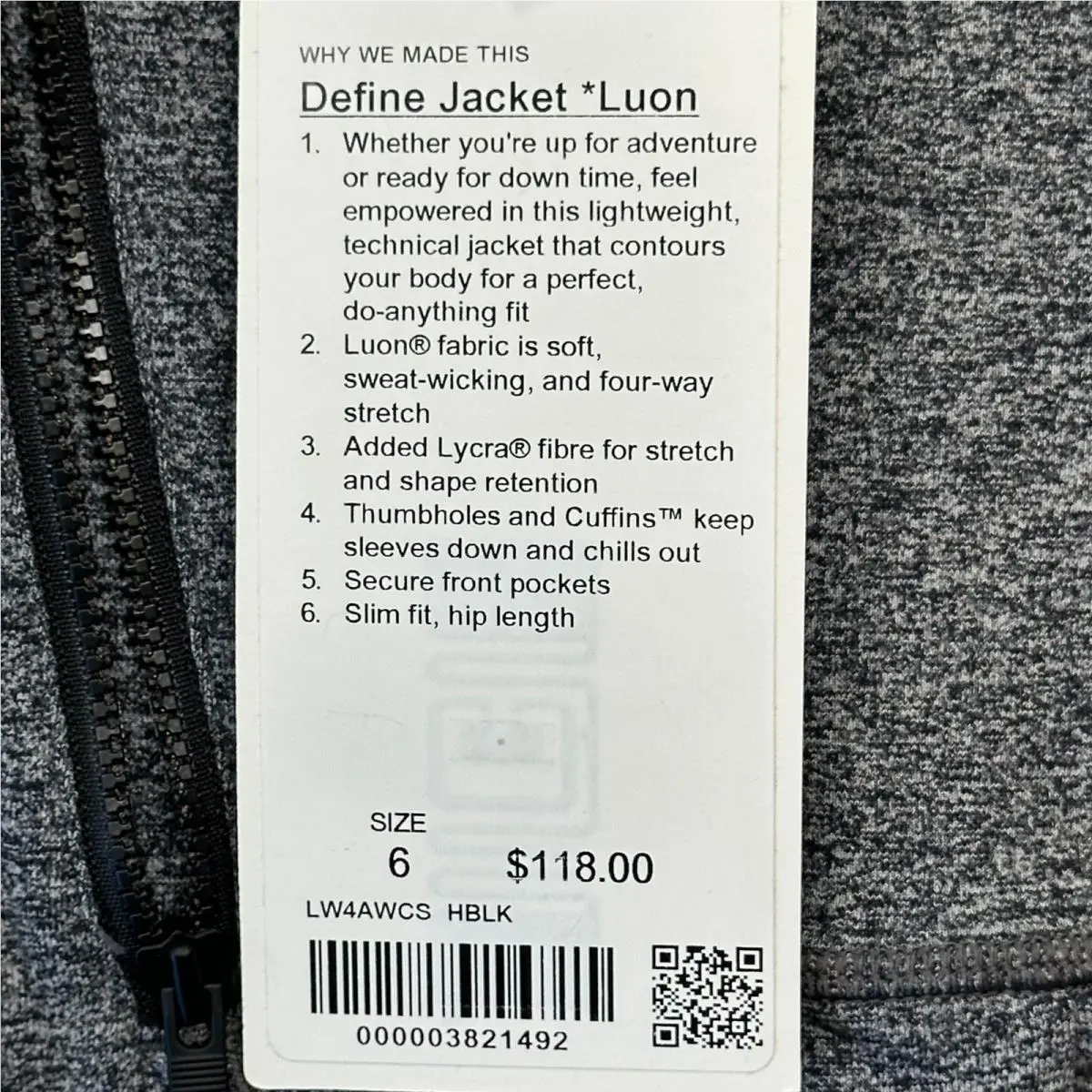 Lululemon clothing - Lululemon Define Jacket Luon - Define Jacket Luon - LW4AWCS HBLK - Gray 3