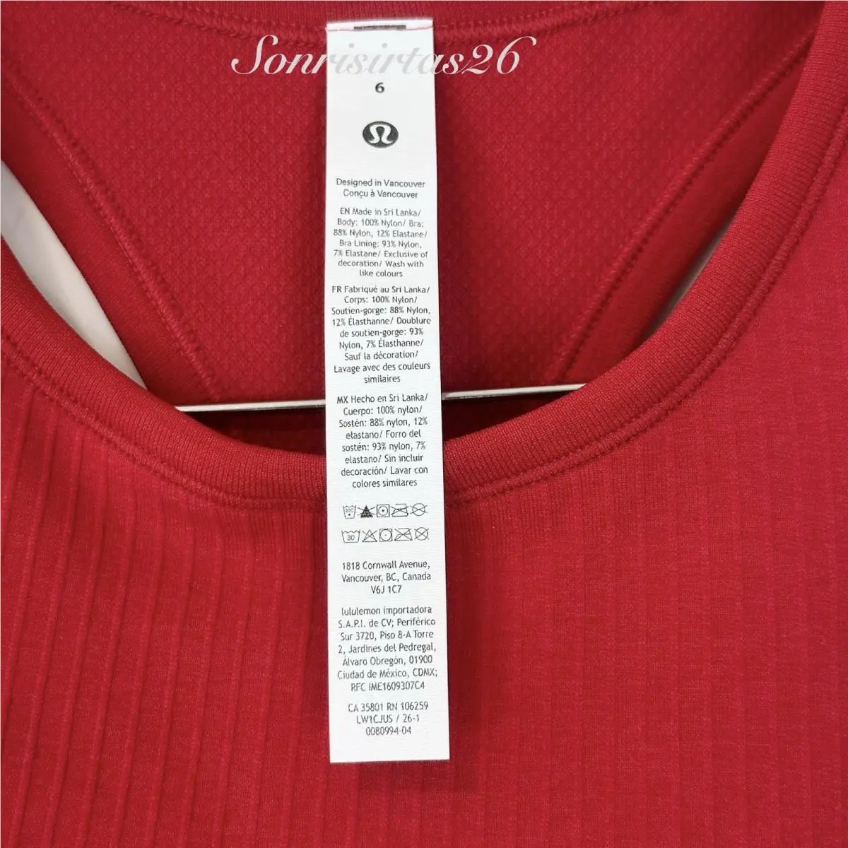 Lululemon clothing - Lululemon Ebb to Street CLBU - Red 1