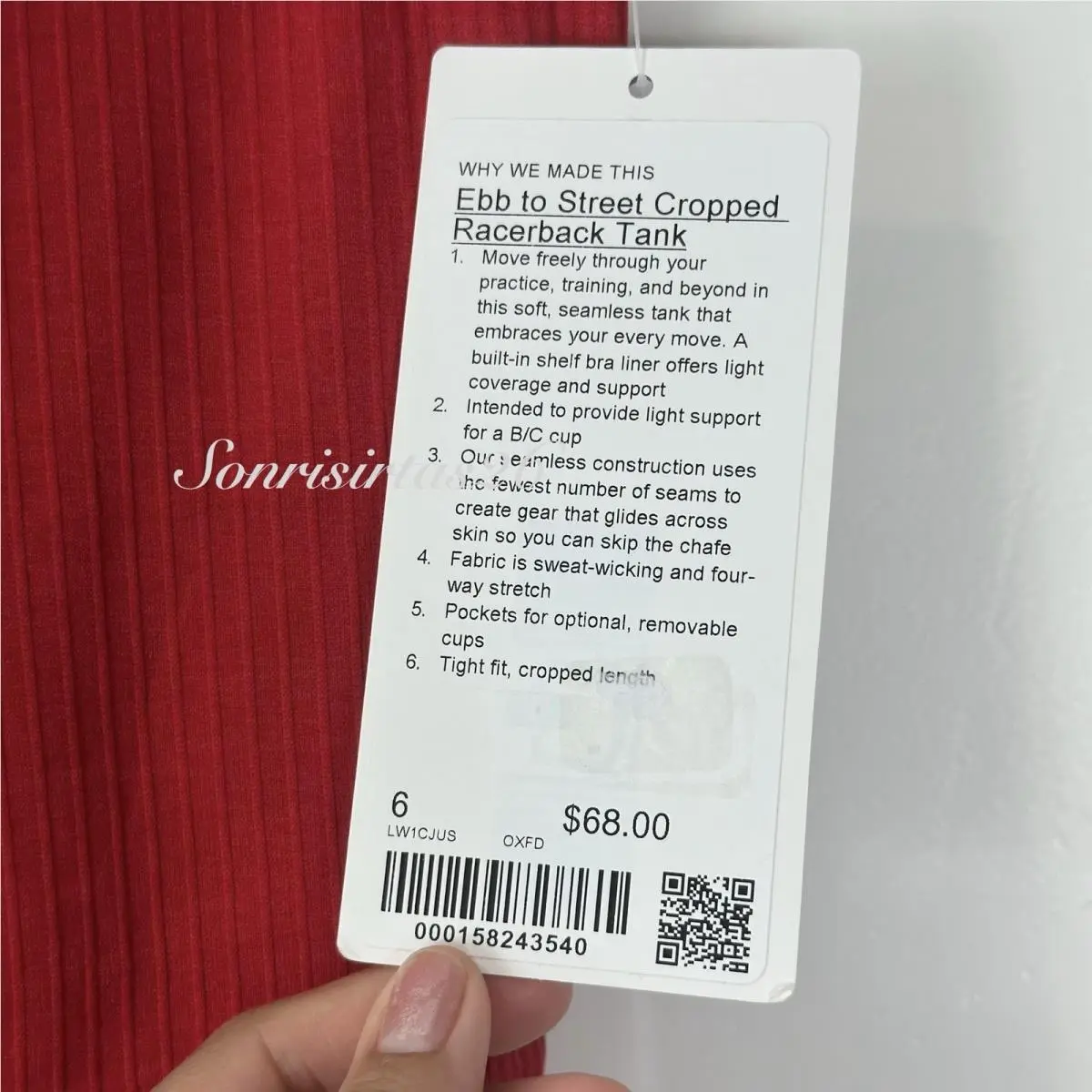 Lululemon clothing - Lululemon Ebb to Street CLBU - Red 3