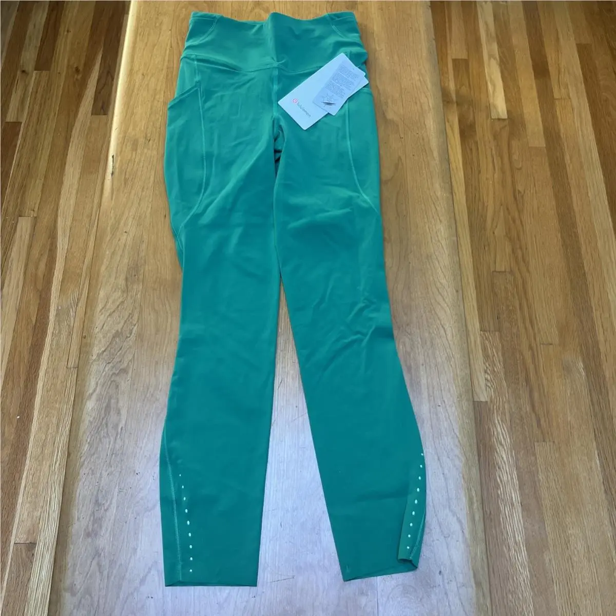 Lululemon Fast and Free HR Tight 25 Pockets Green Women`s Size 4