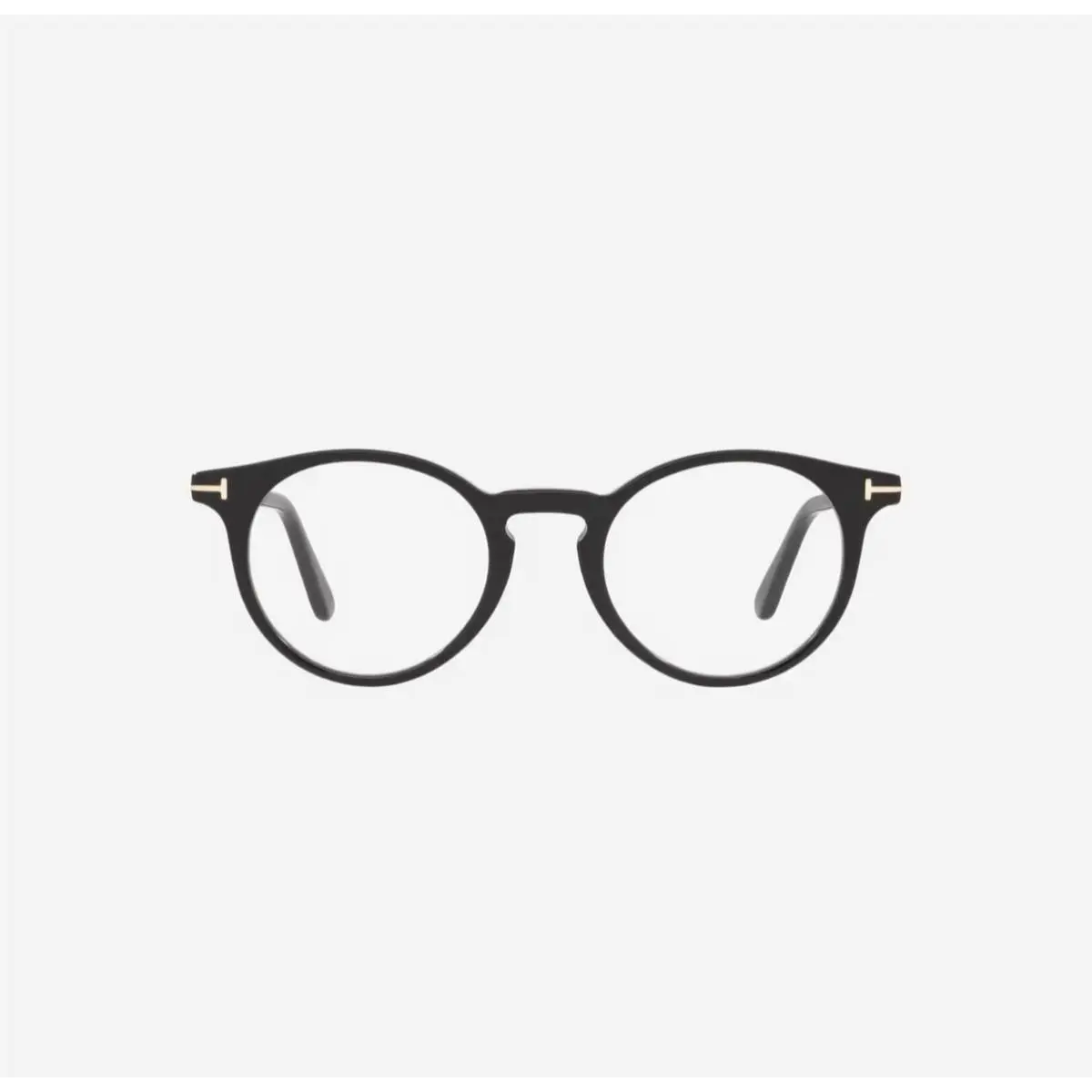 Tom Ford Eyeglasses TR001034 Black Shn Round Glasses Box 48-21 145