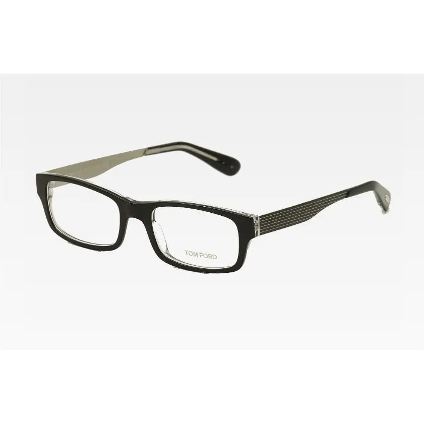 Tom Ford Unisex Eyeglasses TF5164 003 Black Striped Gunmetal