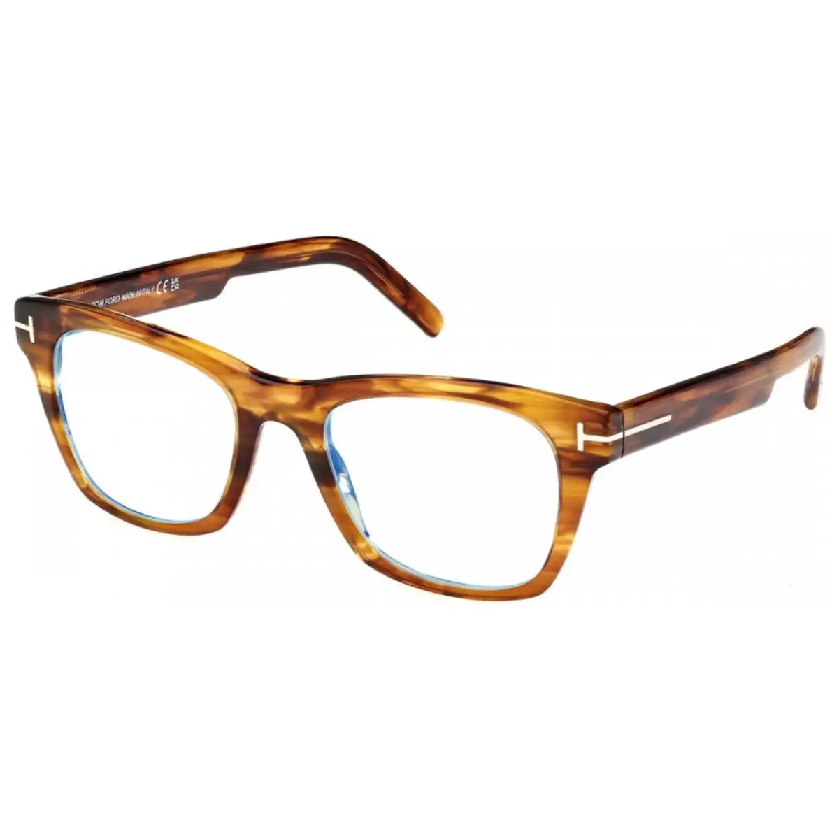 Tom Ford Eyeglasses w TF Case - FT5886B 047 - Shiny Light Brown 52-20-145