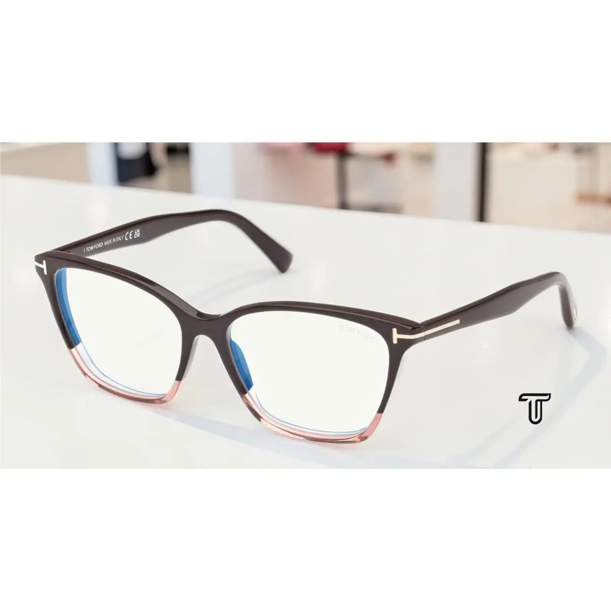 Tom Ford FT5949 B 050 Dark Brown Demo Lens 56 mm Women`s Eyeglasses