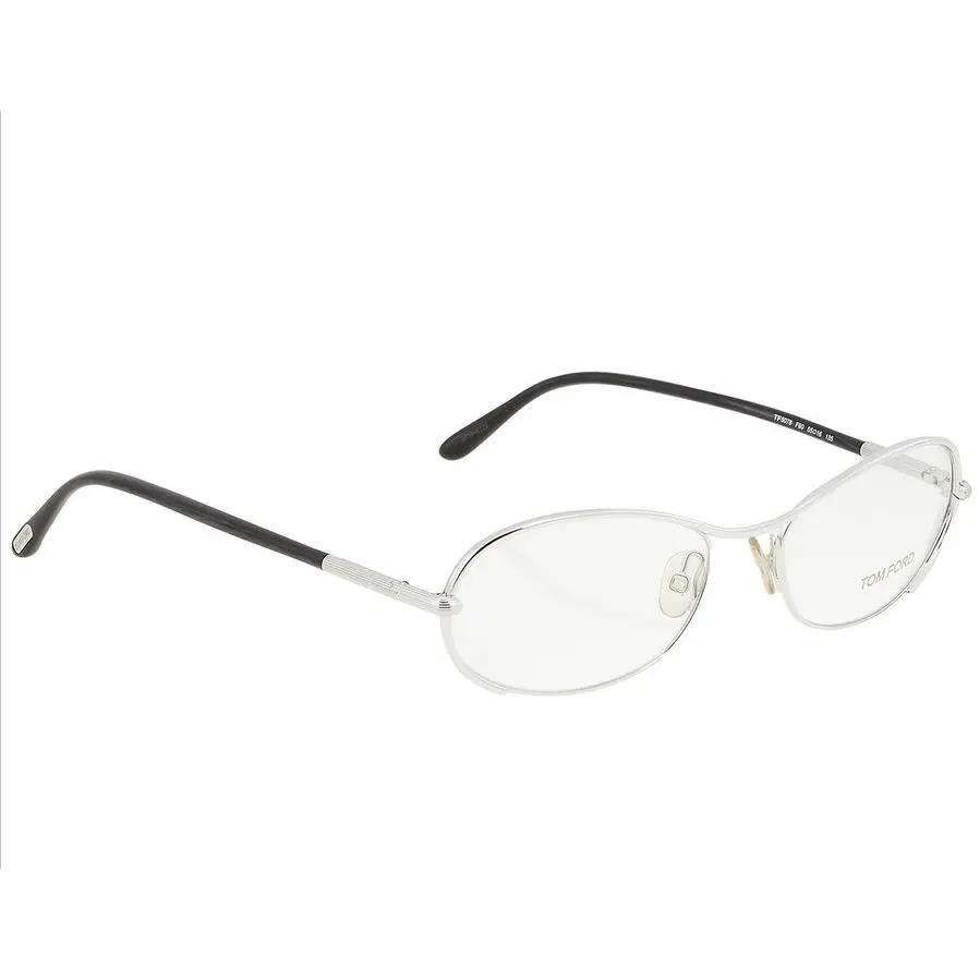 Contemporary Luxe Tom Ford Oval Unisex Eyeglasses FT5078V F90 Silver Black