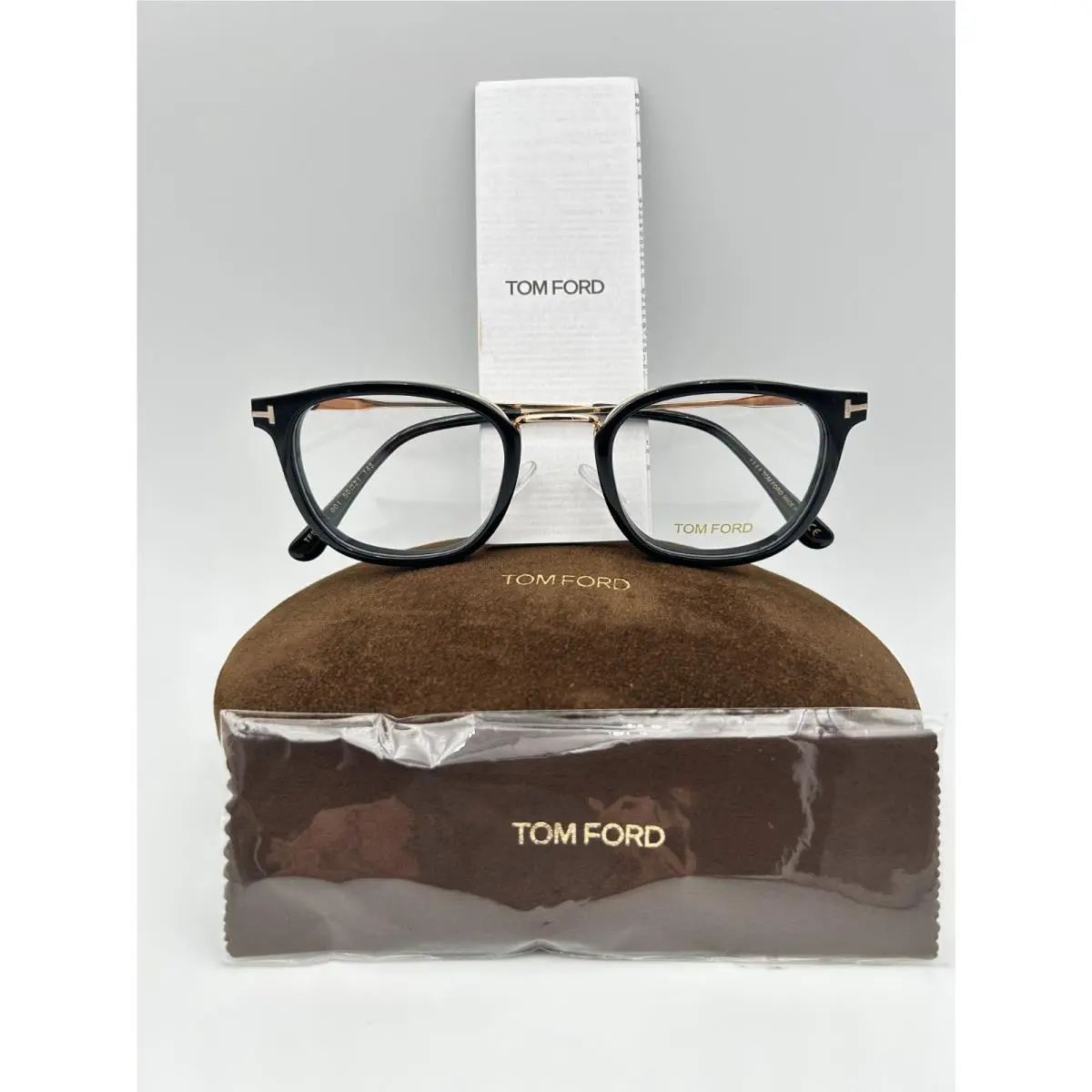 Tom Ford Eyeglasses TF 5568 K 001 Black Gold 50 21 145