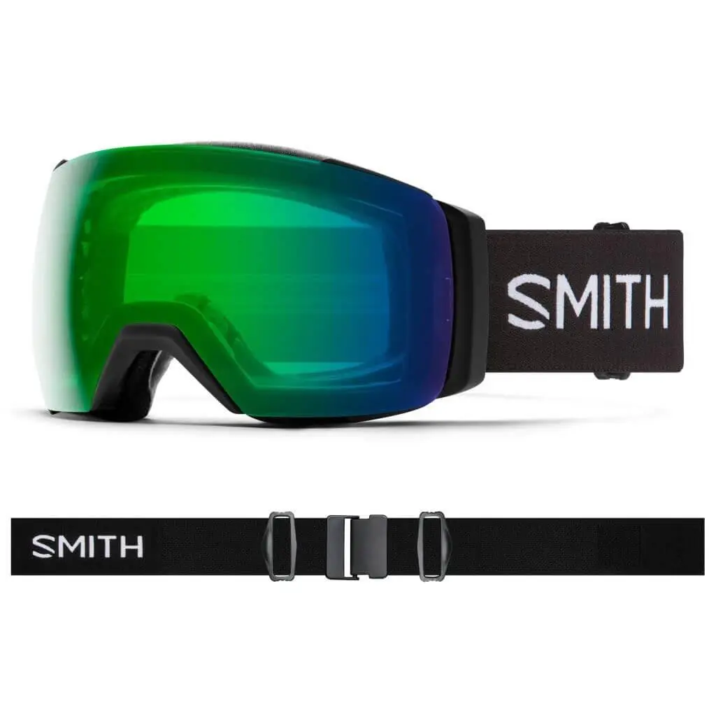 Smith I/o Mag XL Goggles Chromapop Magnetic Lens Change Black - CPE Green Mirror + CP Storm Blue Sensor Mirror by Smith Optics