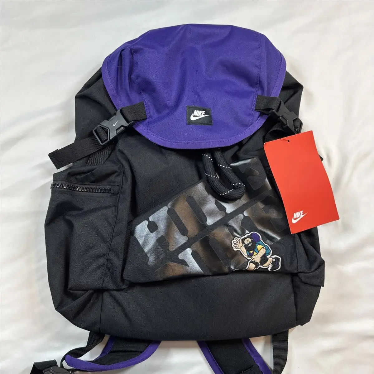 Nike Heritage Rucksack Hiking Backpack Black Purple CW6365-010 Acg