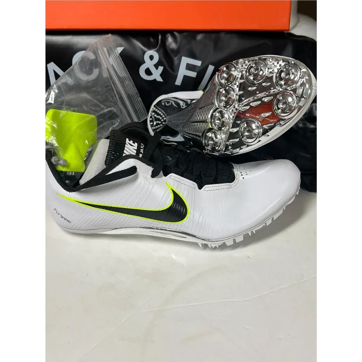 Nike Zoom JA Fly White/black-volt Mens 5 Womens 6.5 W/bag Tool Kit