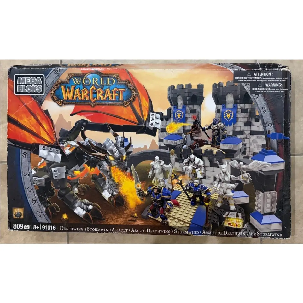 Mega Bloks World Warcraft Deathwings Stormwind Assault 809 Pcs