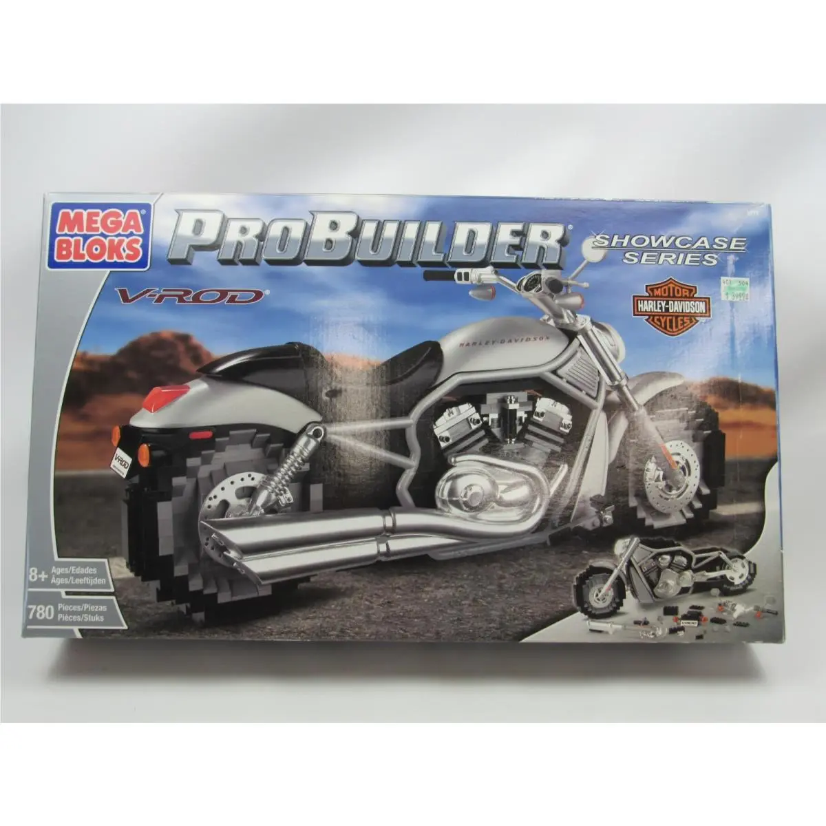 2003 Mega Bloks Probuilder Harley Davidson Motorcycle V-rod Showcase Series