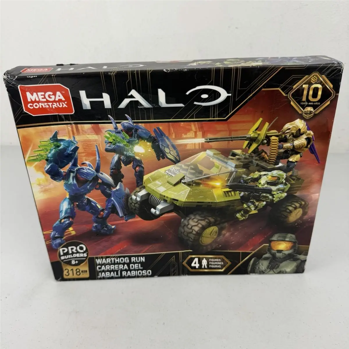 Mega Construx Halo Warthog Run Construction Set GFT55 Pro with 4 Figures. New