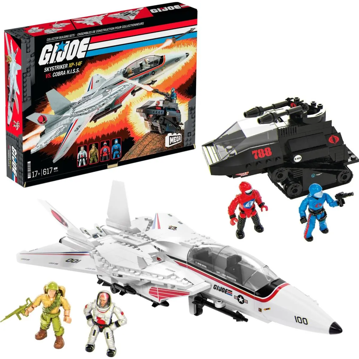 Mega Bloks Mega G.i. Joe Action Figures Building Toys Skystriker Xp-14F Vs