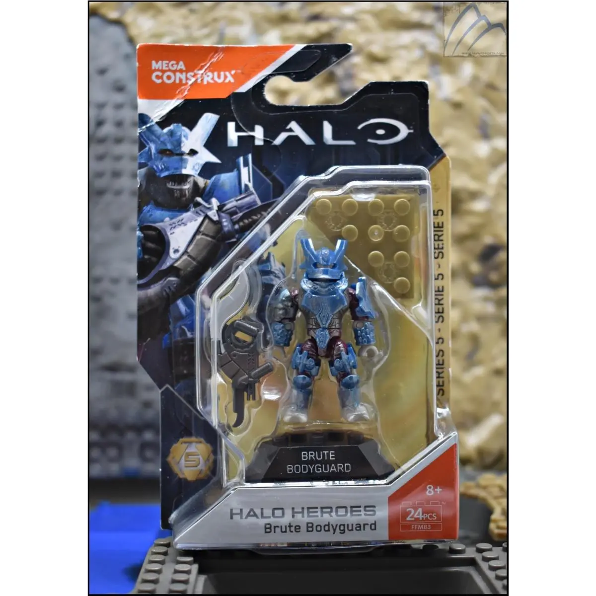 Halo Brute Bodyguard Heroes Series 5 Mega Bloks Construx Mini Figure FFM83