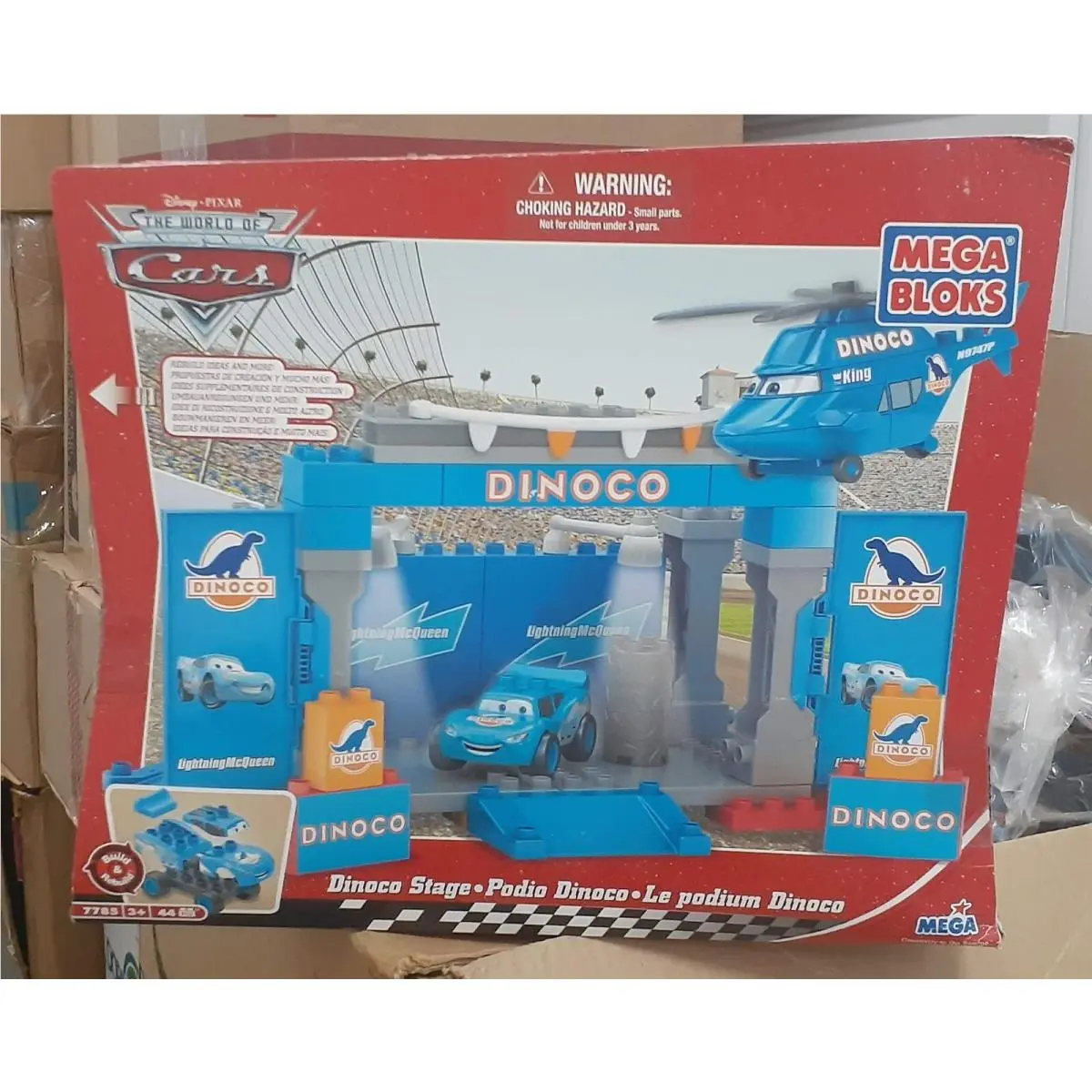 Mega Bloks Pixar Cars 7785 Dinoco Stage Podio The World of Cars