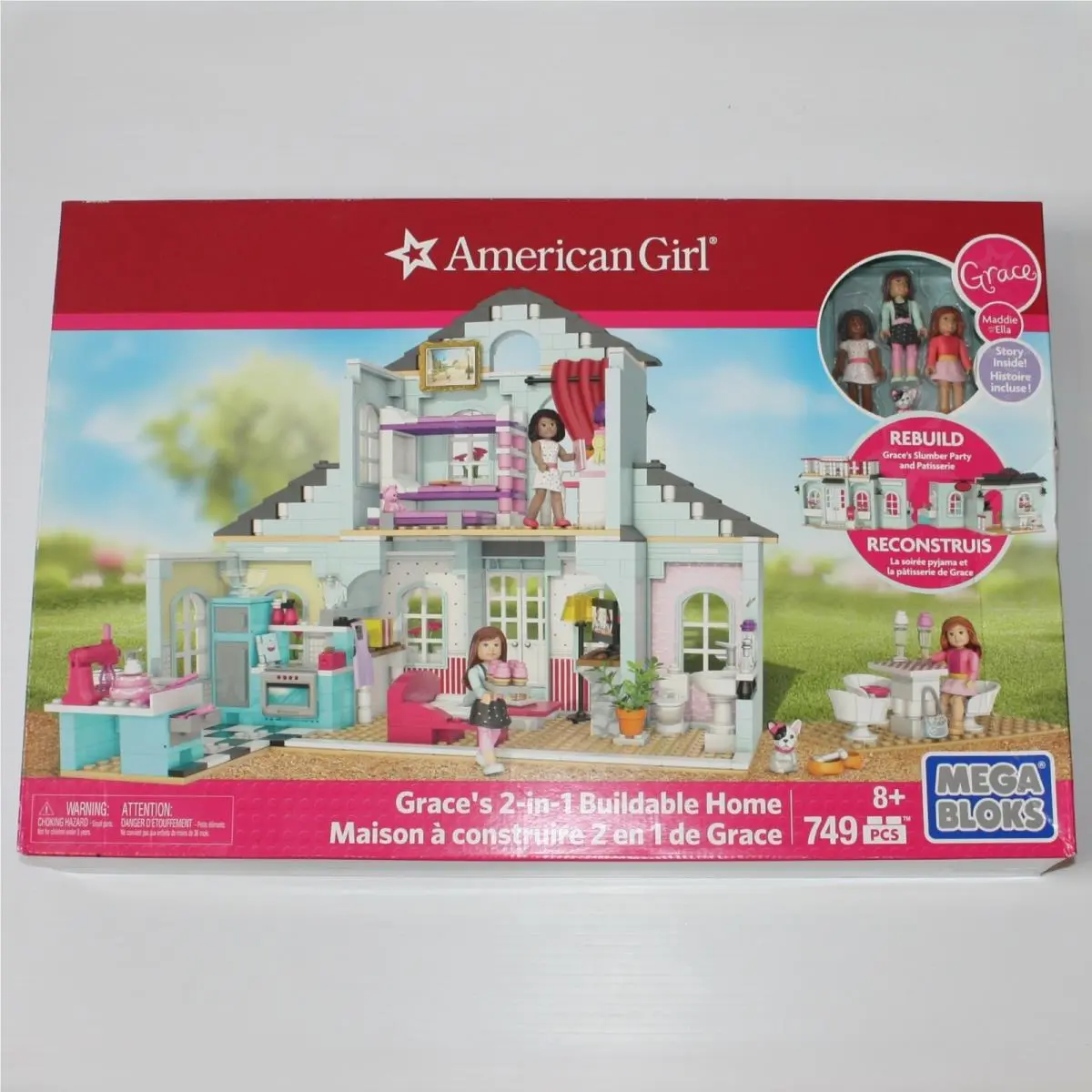 Mega Bloks Construx American Girl Grace`s 2-in-1 Buildable Home in Package