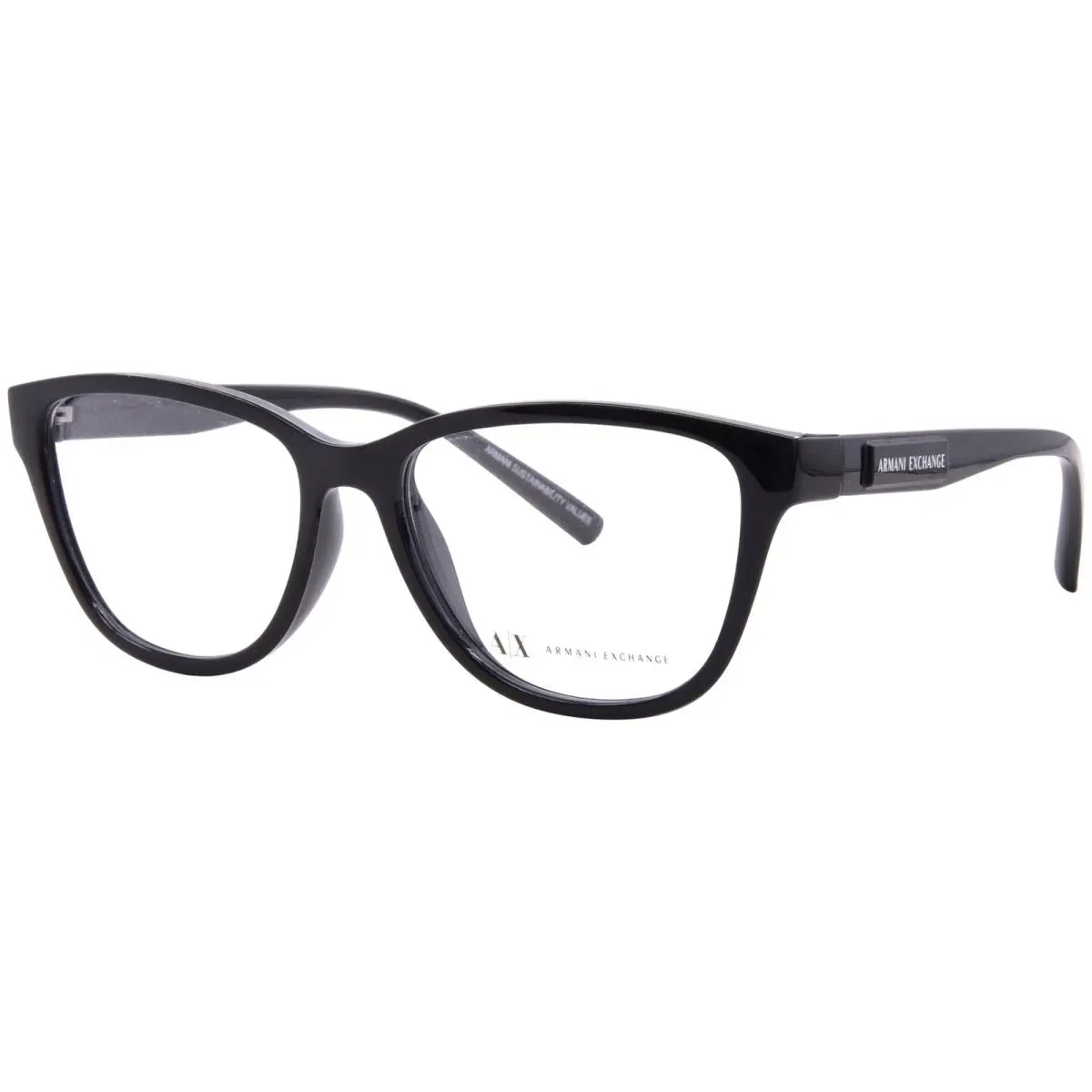 Armani Exchange AX3111U 8158 Eyeglasses Women`s Black Full Rim Cat Eye 54mm