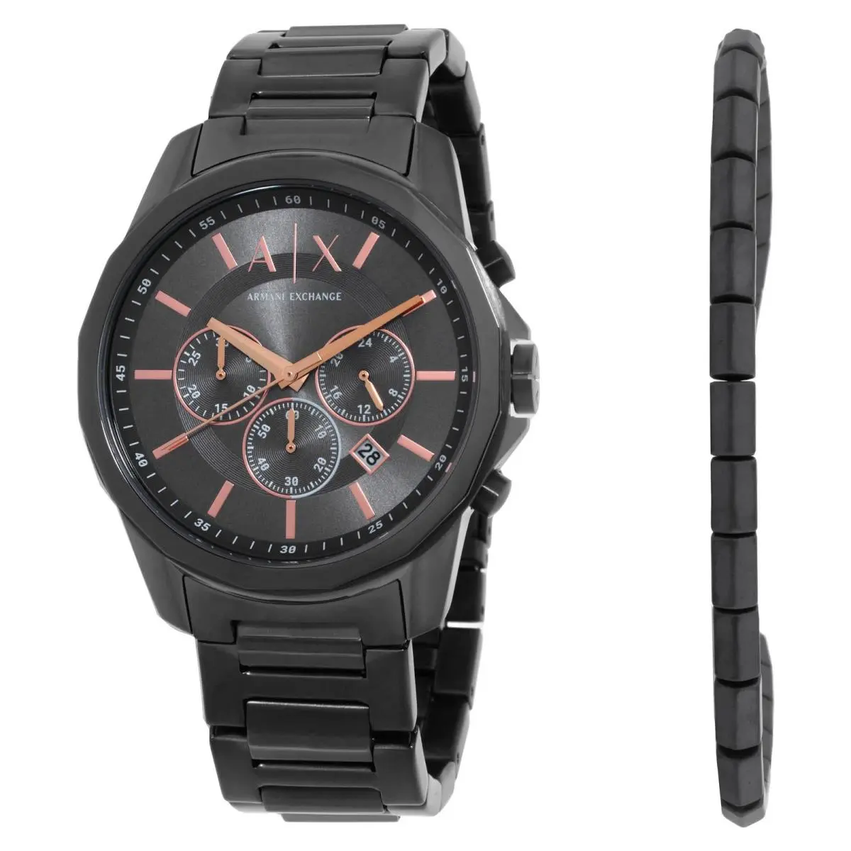 Armani Exchange Chronograph Quartz Men`s Watch and Bracelet Gift Set AX7170SET